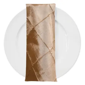 150pcs - 4" Pintuck Taffeta Table Napkin 18"x18" Square - Taupe Gold