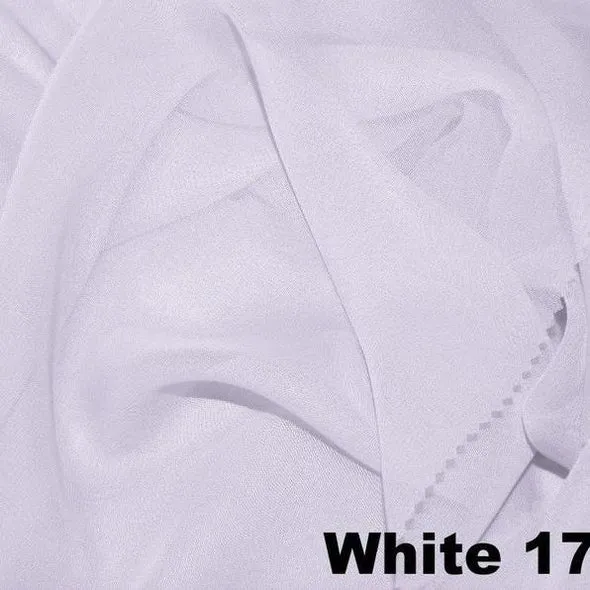 1pc - Chiffon Drapery Panels 20' Tall x 54" wide - White