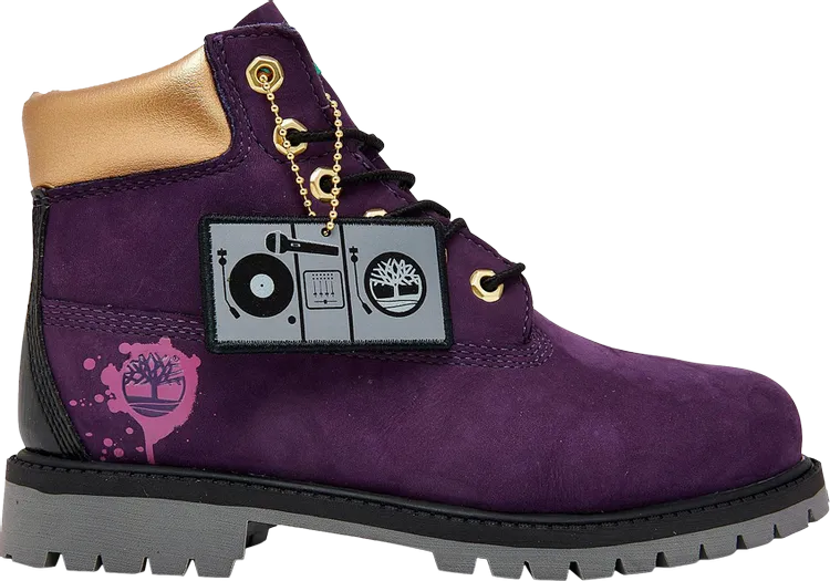 6 Inch Premium Boot Youth Hip Hop Royalty, purple