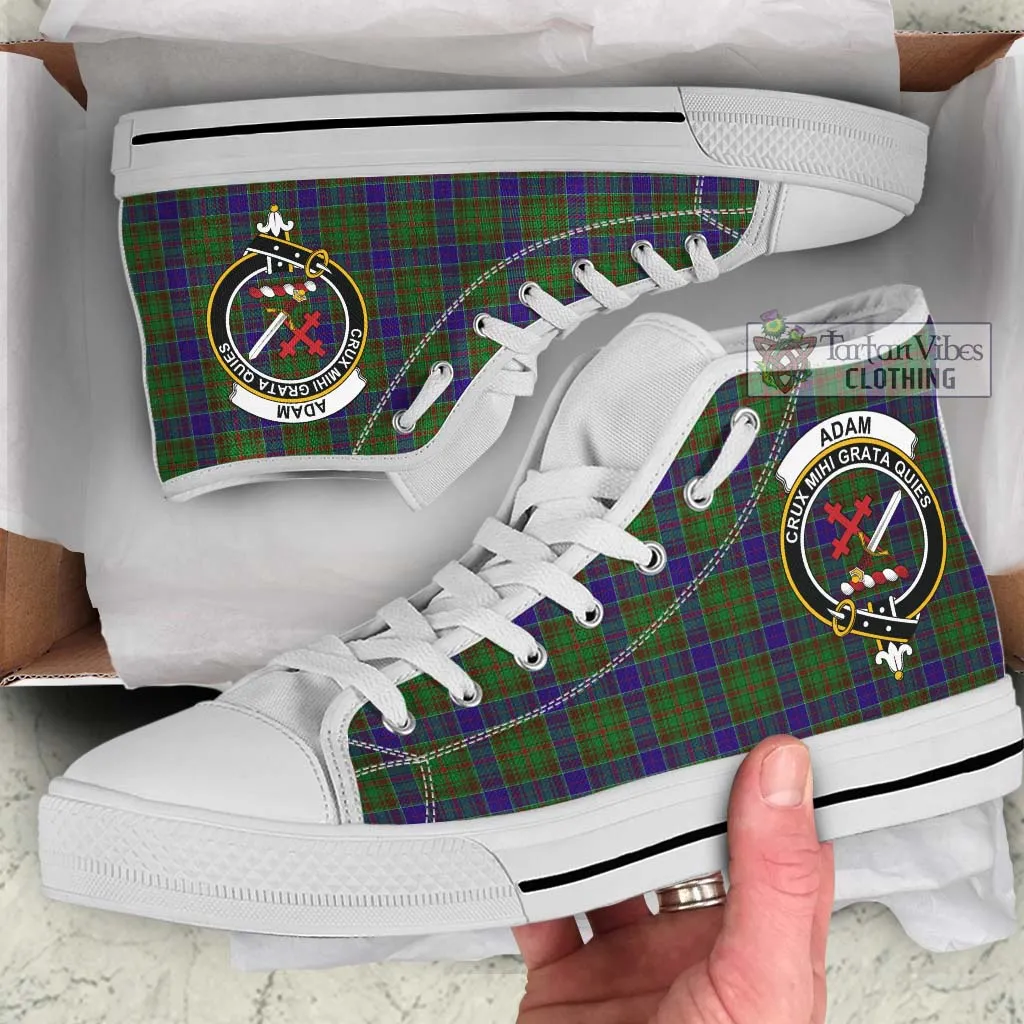 Adam Tartan High Top Shoes with Family Crest