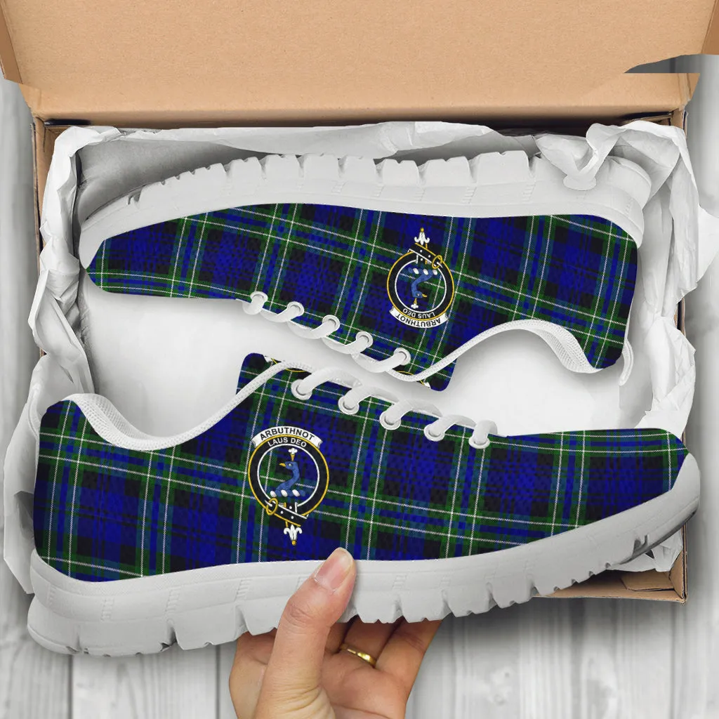 Arbuthnot Modern Tartan Sneakers with Family Crest