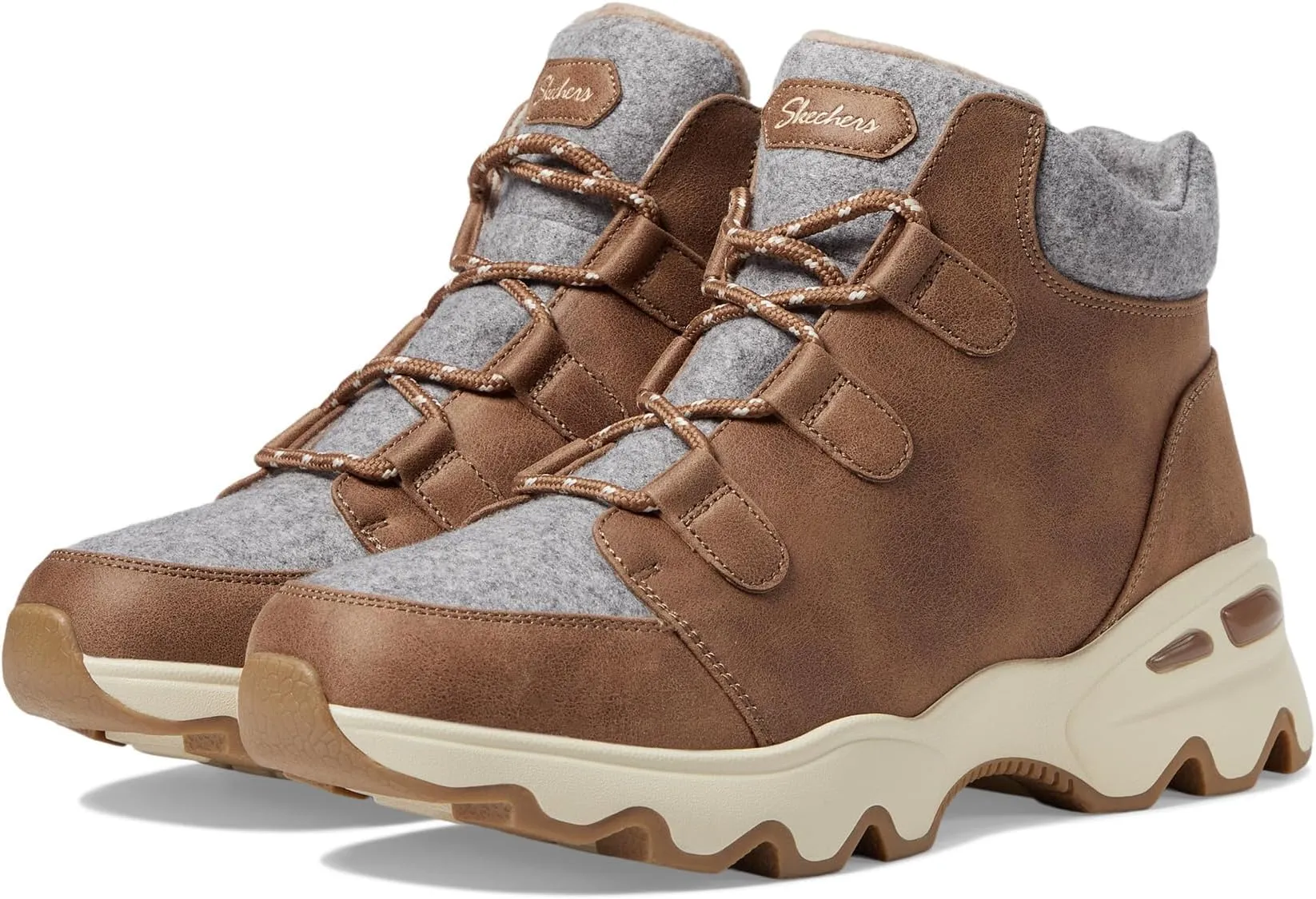 Big Lug SKECHERS Lace-Up Boots, Chestnut