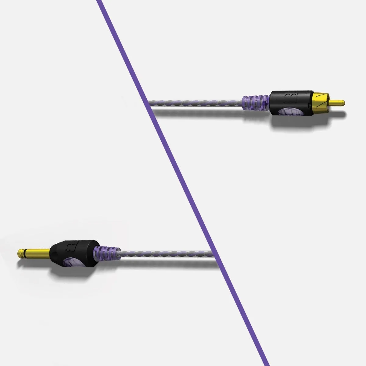 Bishop Rotary 7’ Premium RCA Cord — Purple