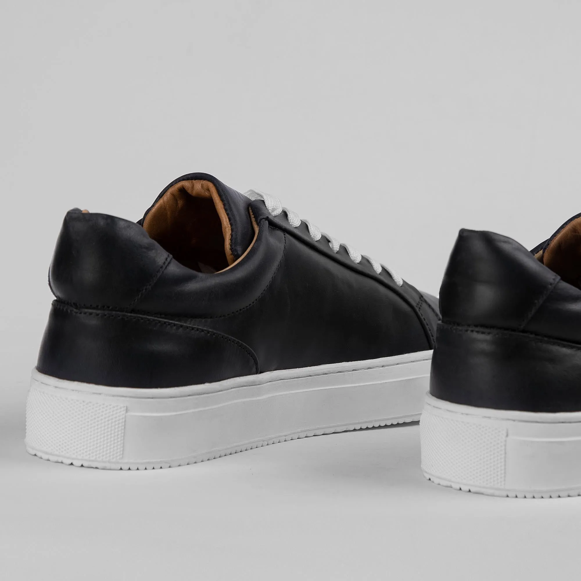 BlackSteel | Plain Black Sneakers