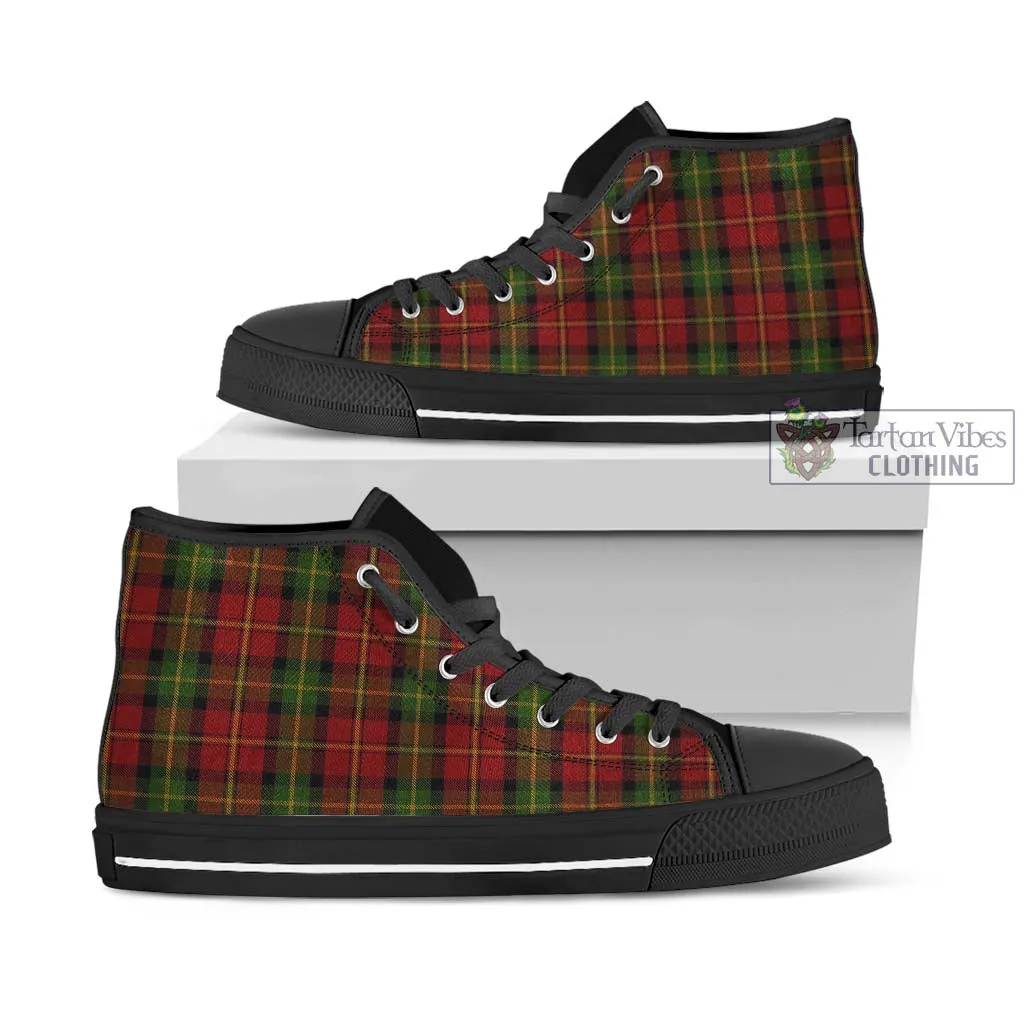 Blackstock Red Dress Tartan High Top Shoes