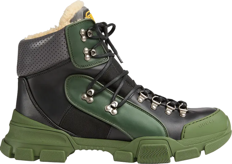 Boots Gucci Flashtrek High Black Green, black