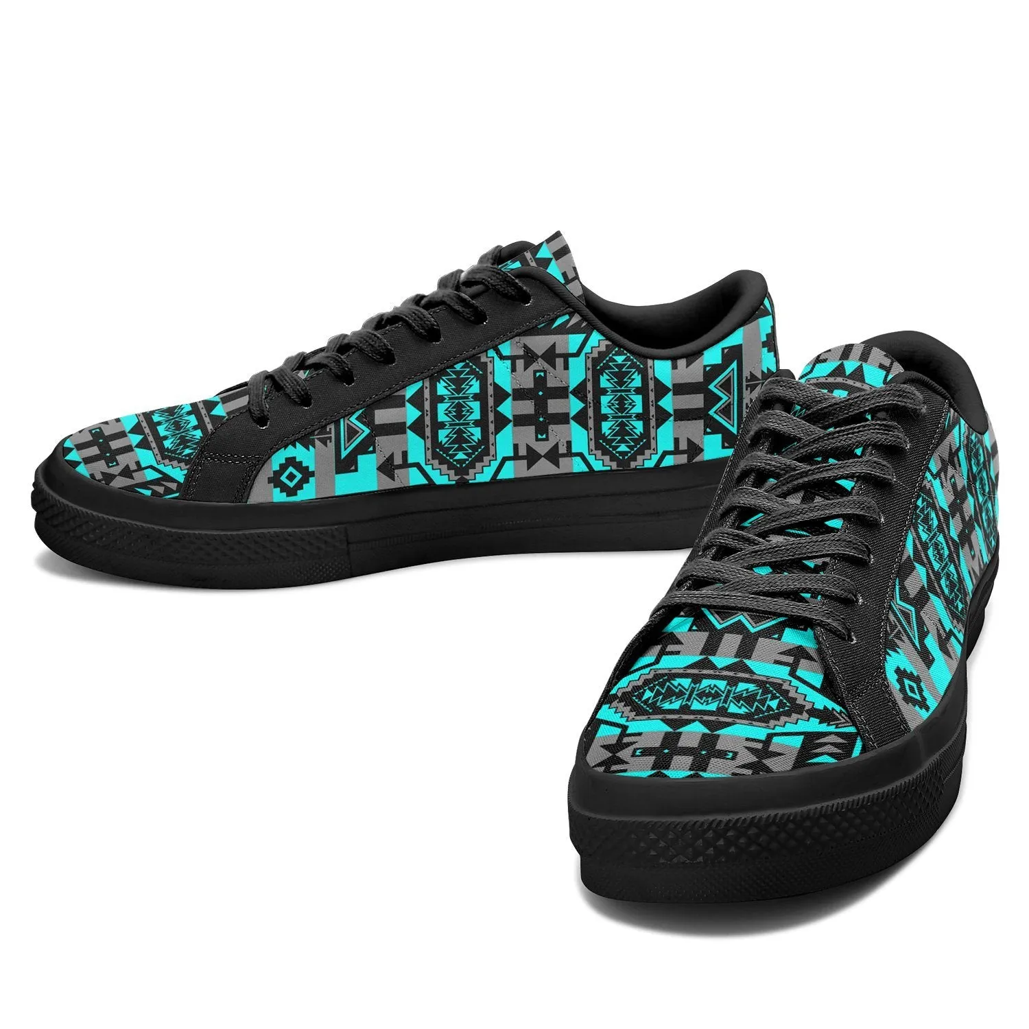 Chiefs Mountain Sky Aapisi Low Top Canvas Shoes Black Sole