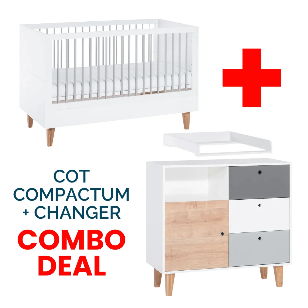 Concept Cot, Compactum Oak & Changer Bundle