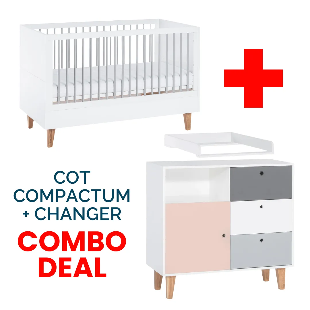 Concept Cot, Compactum Pink & Changer Bundle