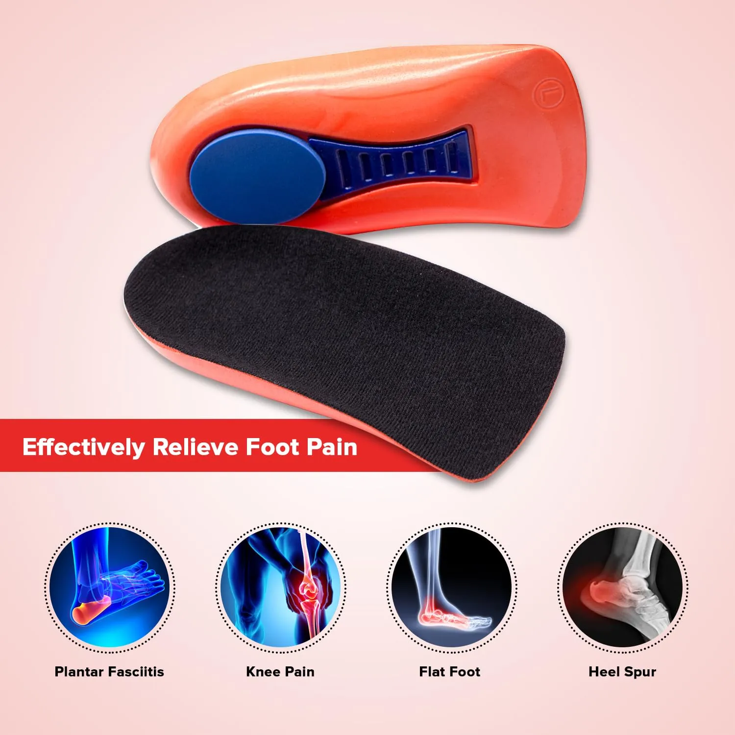 Dr Foot | Insole for Shoes Men | Arch Support for Flat Feet | Flat Feet Arch Support Insole | Shoe Insole | Gel Insoles for Men | Orthotics for Heel Pain | Arthritis Pain Relief Product | S-Pack of 3