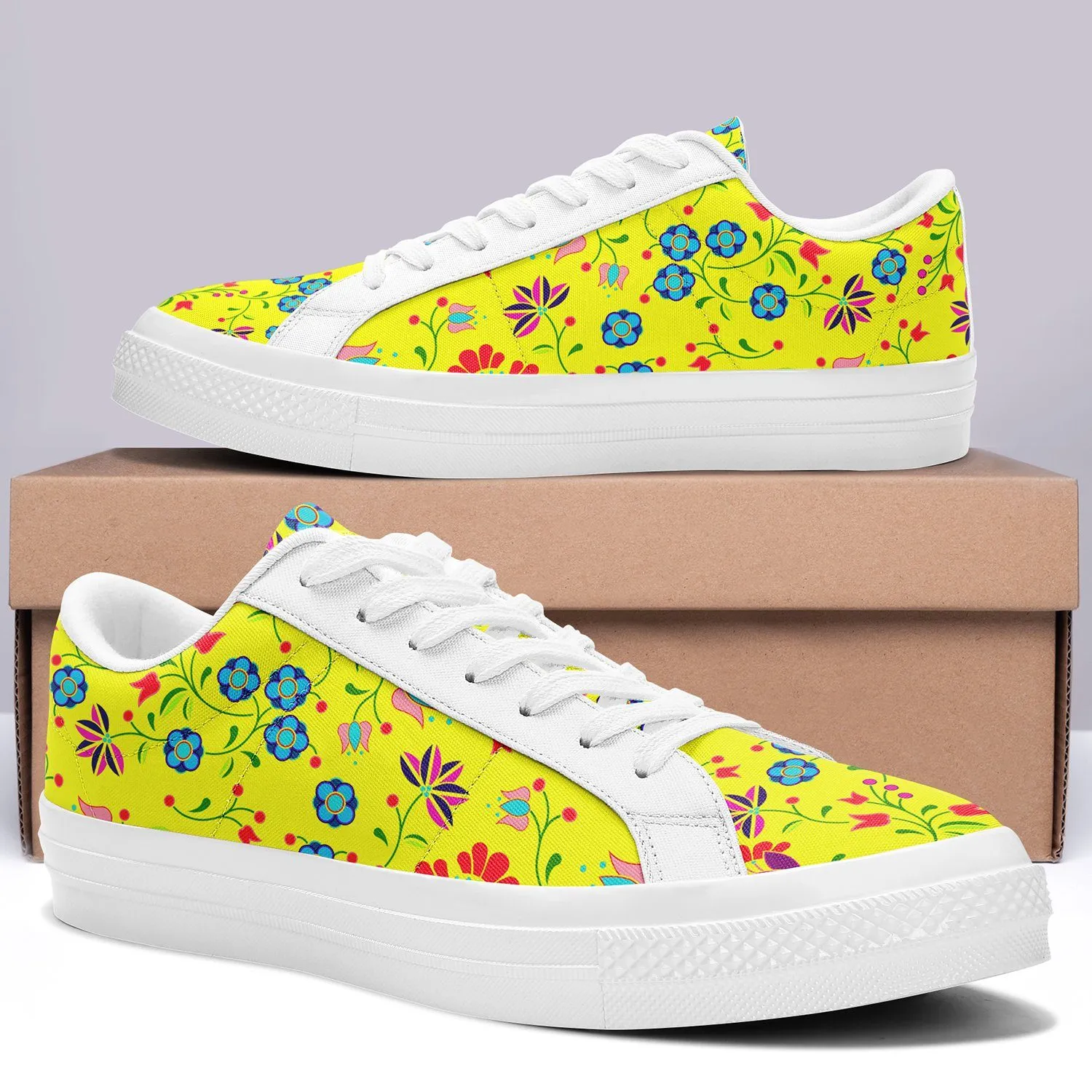 Fleur Indigine Mais Aapisi Low Top Canvas Shoes White Sole