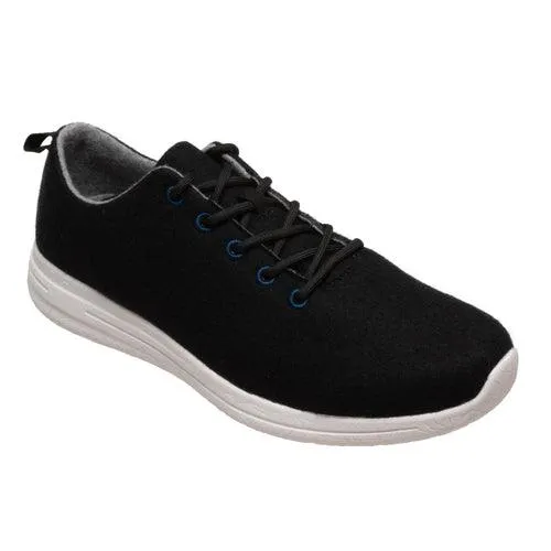 FreeShield Mens Real Wool Casual Black Shoe