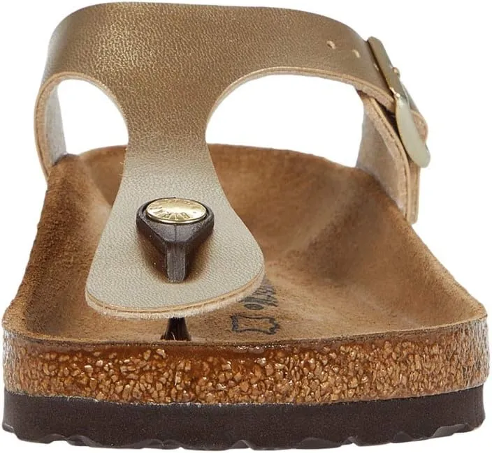 Gizeh slides - Birko-Flor & Birkibuc Birkenstock, Gold Birko-Flor