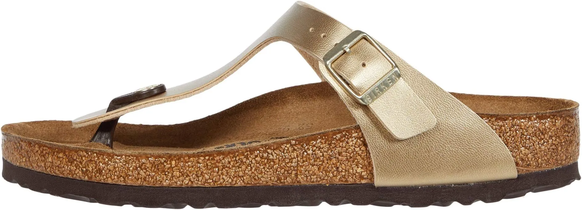 Gizeh slides - Birko-Flor & Birkibuc Birkenstock, Gold Birko-Flor