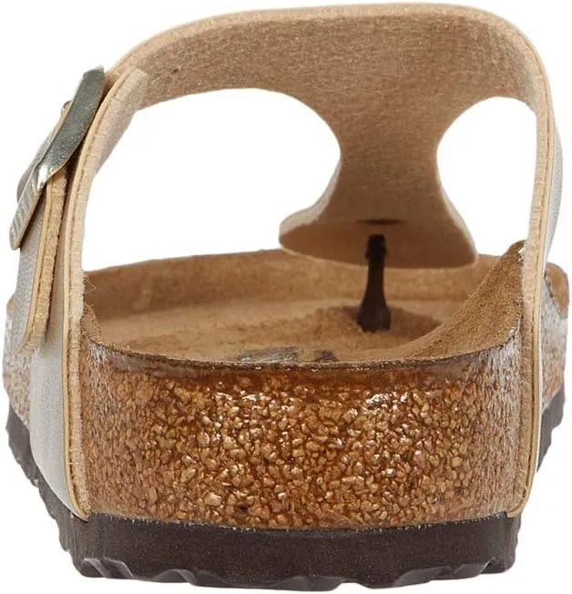 Gizeh slides - Birko-Flor & Birkibuc Birkenstock, Gold Birko-Flor