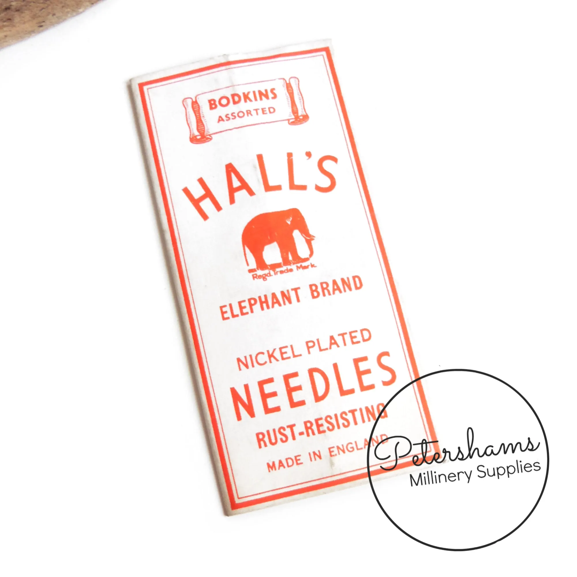 Halls 'Elephant Brand' Sewing Needle Pack - 1940's