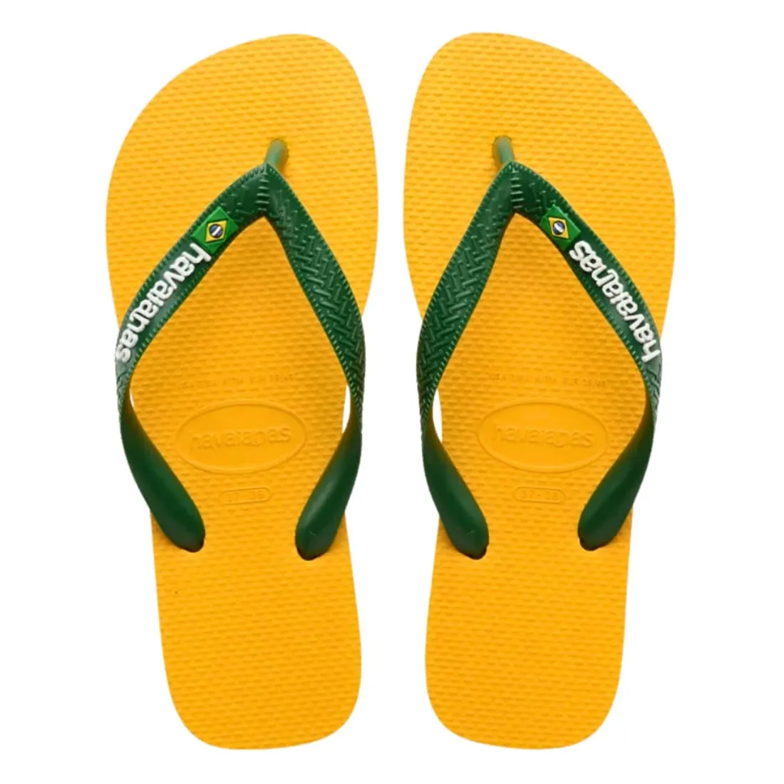 Havaianas Brasil Logo Flip Flop - Pop Yellow