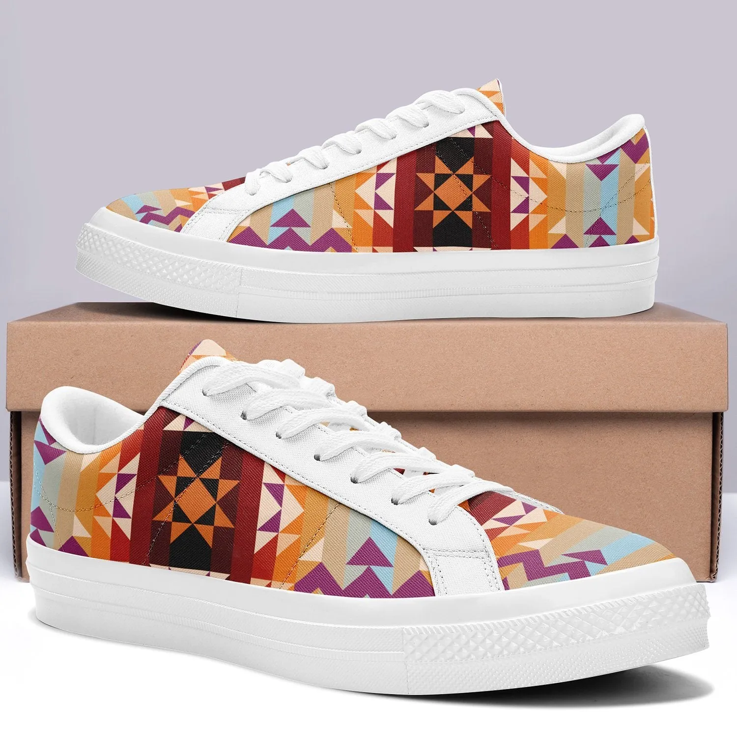 Heatwave Aapisi Low Top Canvas Shoes White Sole