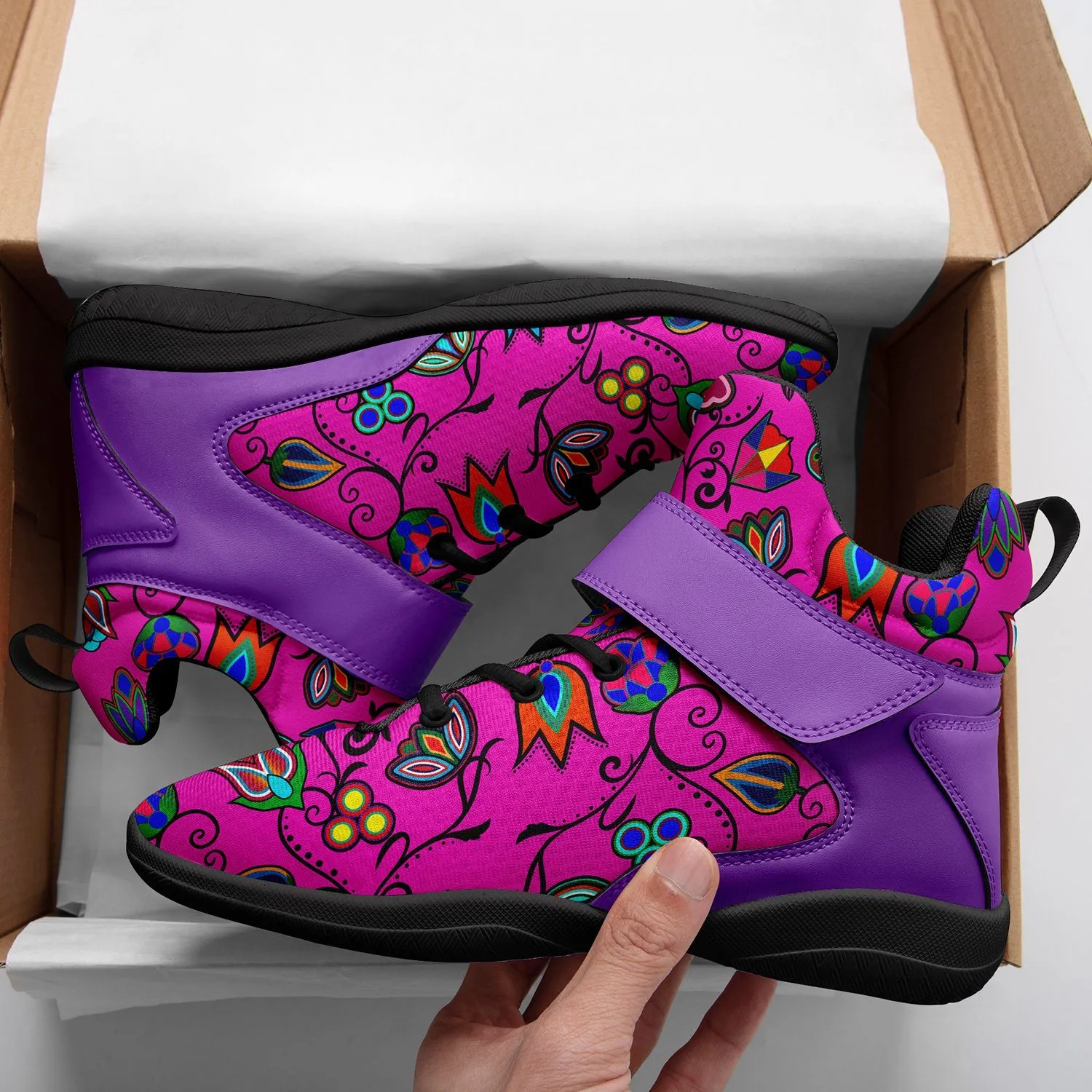 Indigenous Paisley Ipottaa Basketball / Sport High Top Shoes