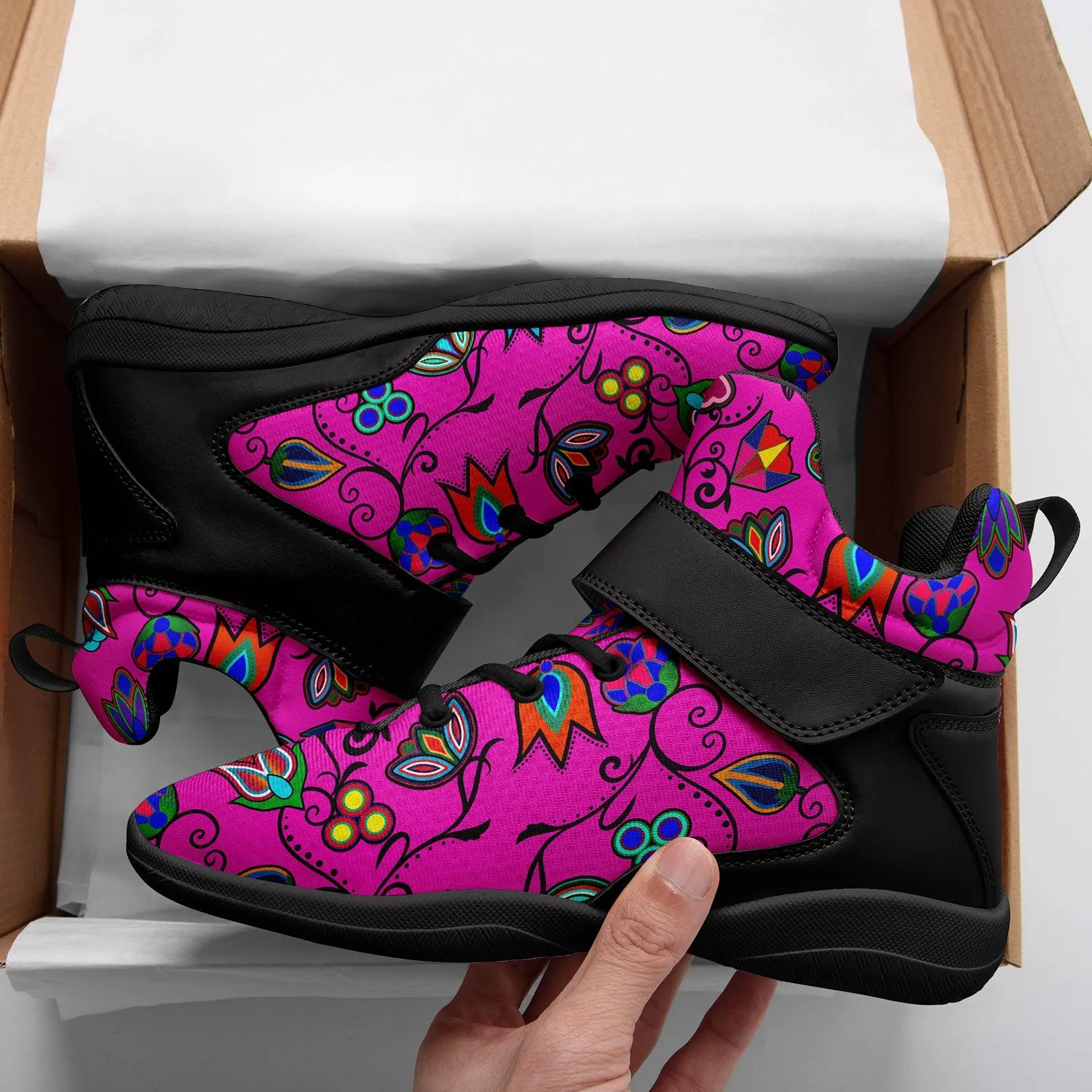 Indigenous Paisley Ipottaa Basketball / Sport High Top Shoes