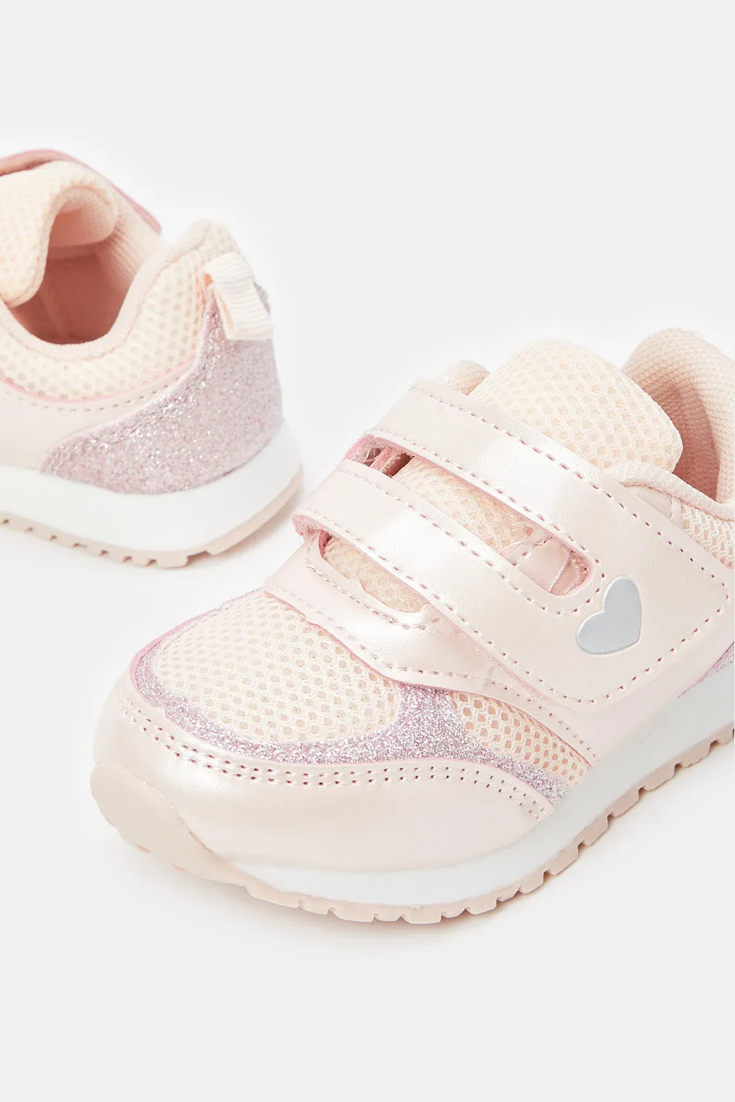 Infant Girls Pink Embellished Slim Runner