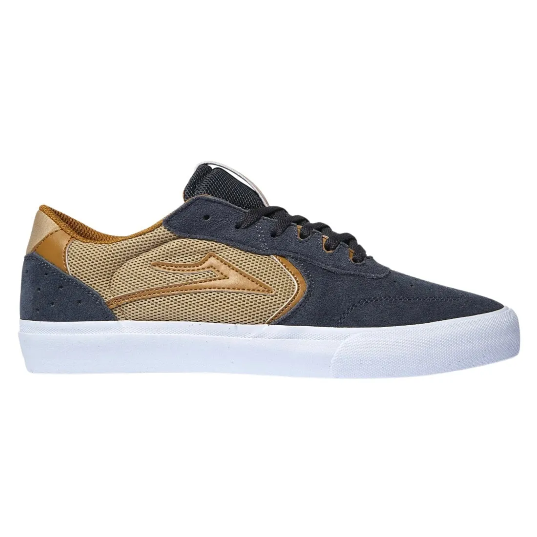 Lakai Atlantic Vulc Skate Shoes - Charcoal/Tan Suede