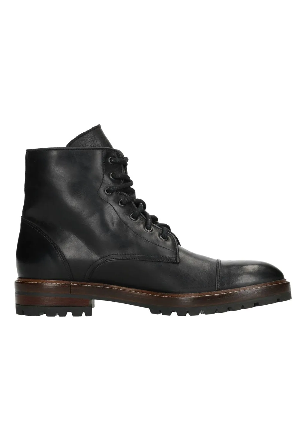 Manfield lace-up boots, black