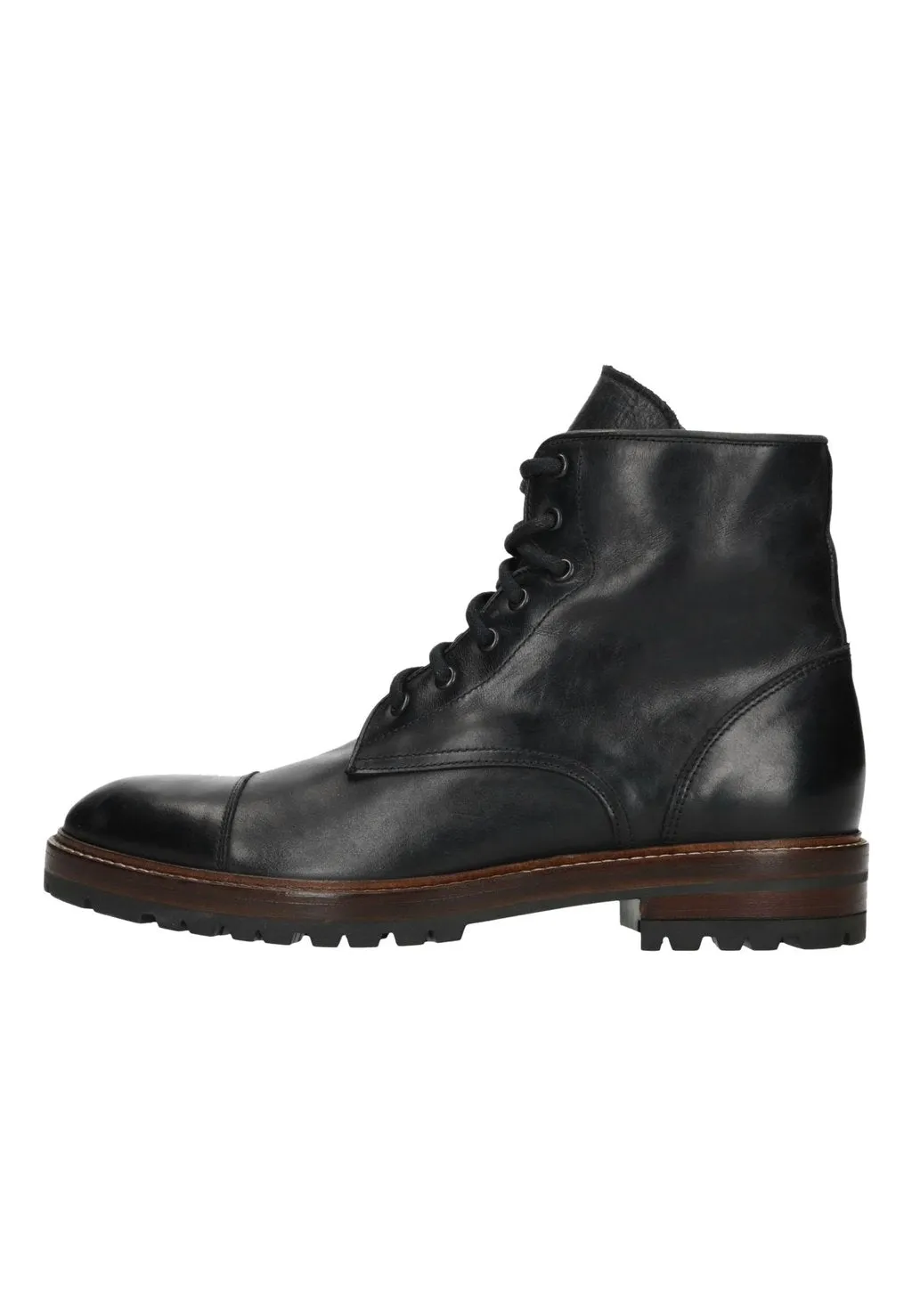 Manfield lace-up boots, black