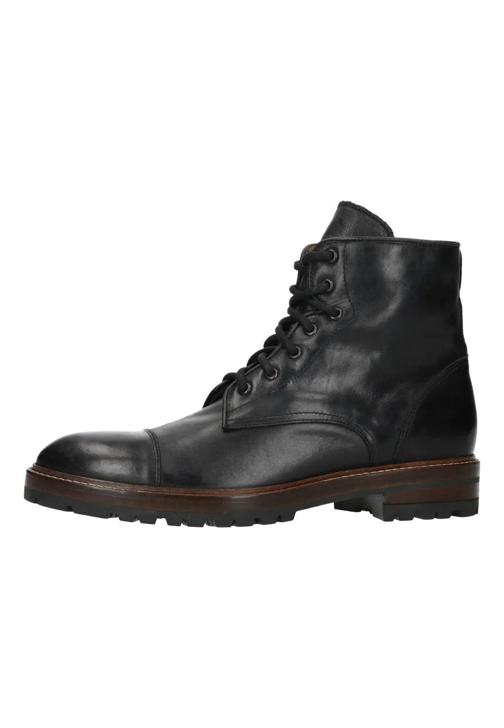 Manfield lace-up boots, black