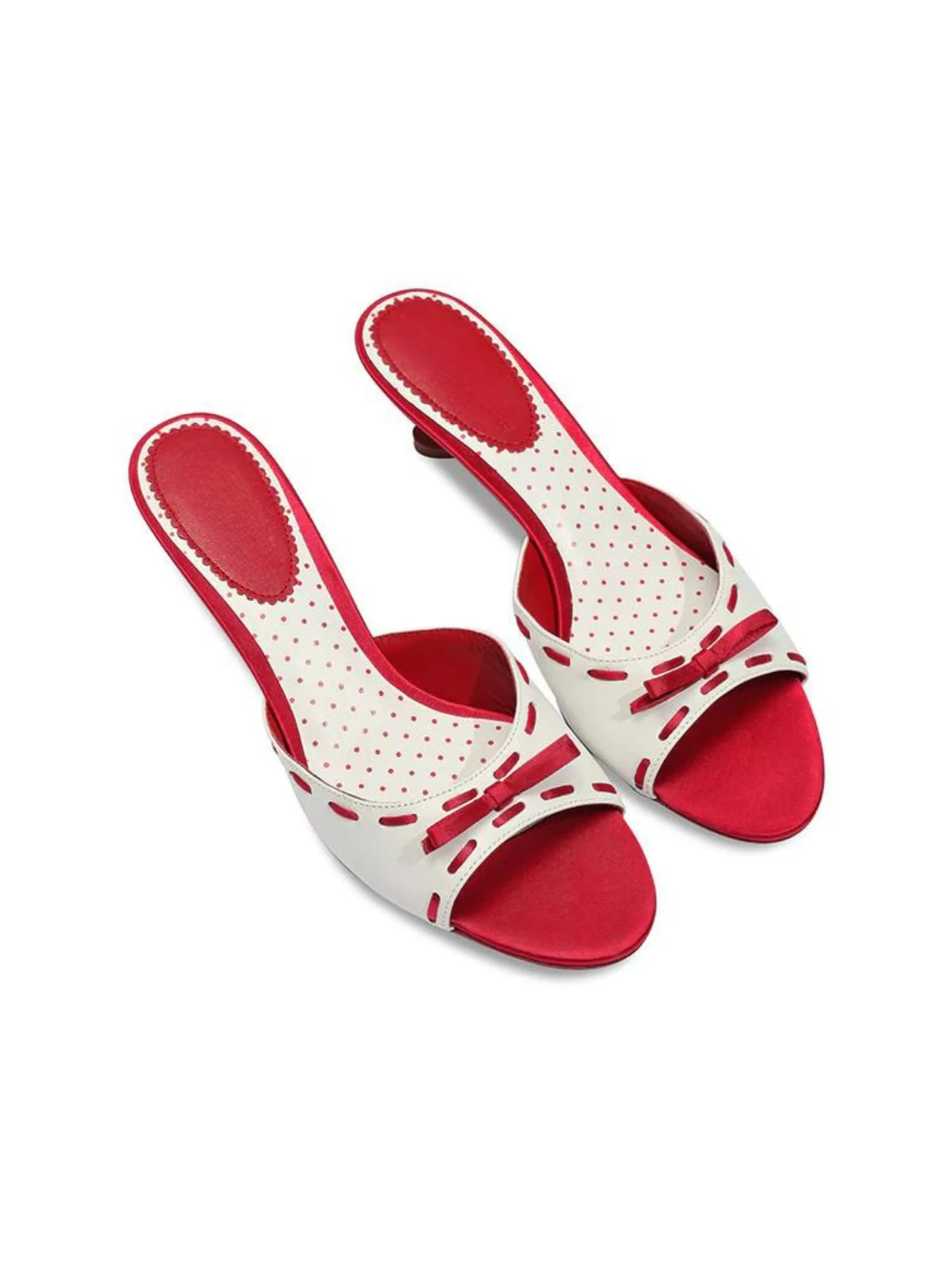 Marbella Bow Sandals in Red