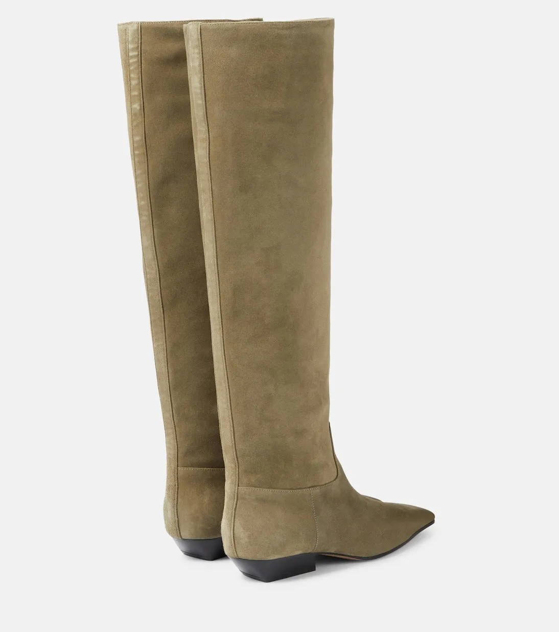 Marfa Khaite suede knee-high boots, green