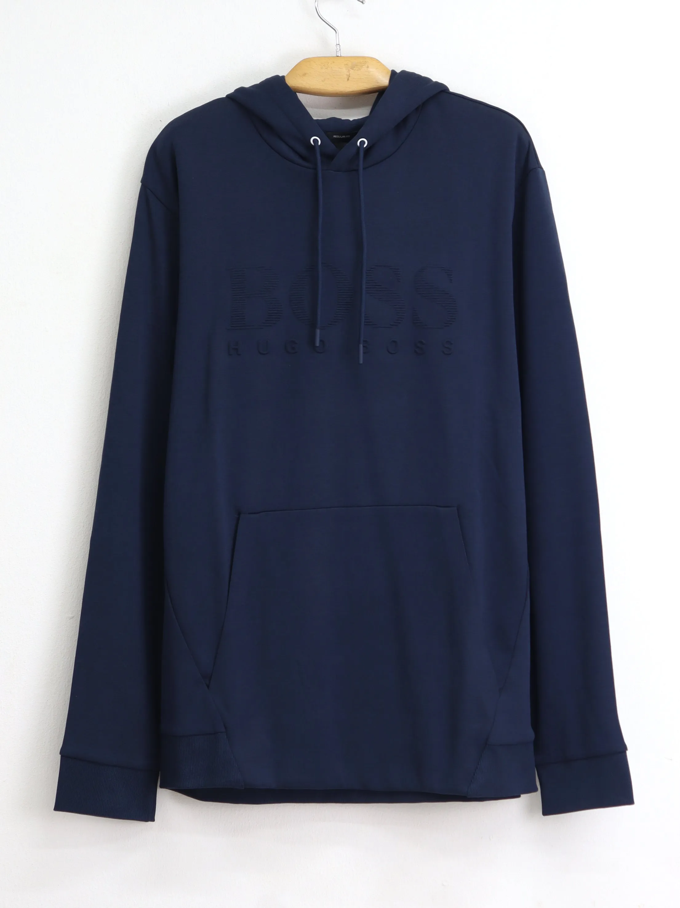 Men's Brand Logo Embroidered Hoodie,Navy