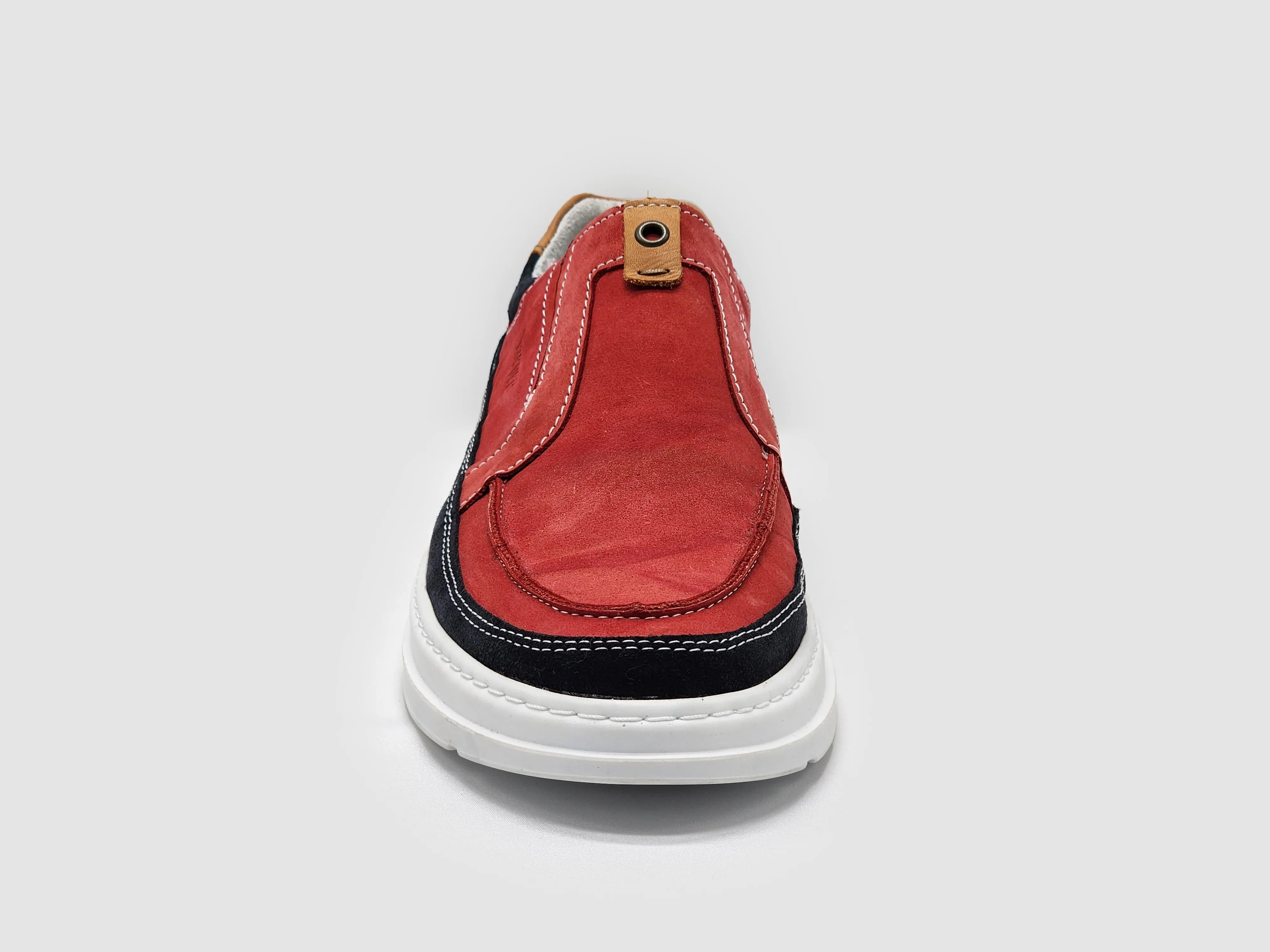 Men's Casual Slip-On Leather Shoes - Red