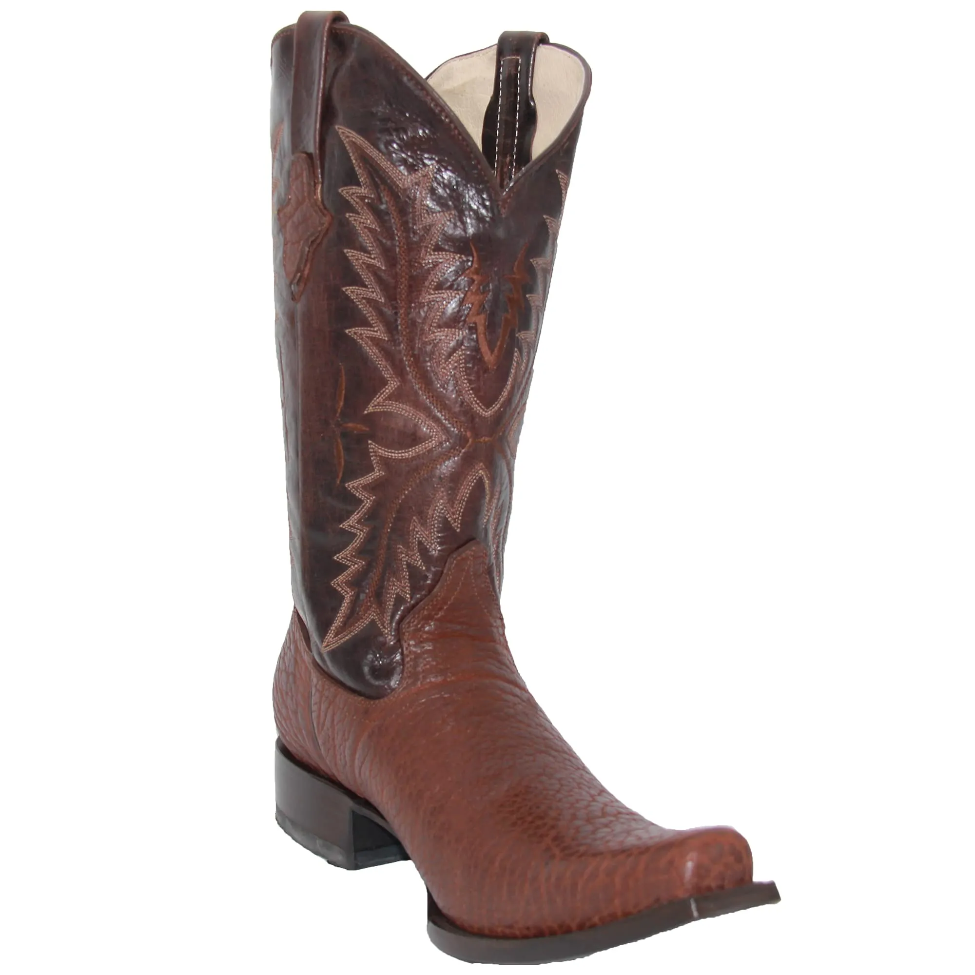 Men’s Genuine Leather Luxury Bull Neck Cowboy Boot