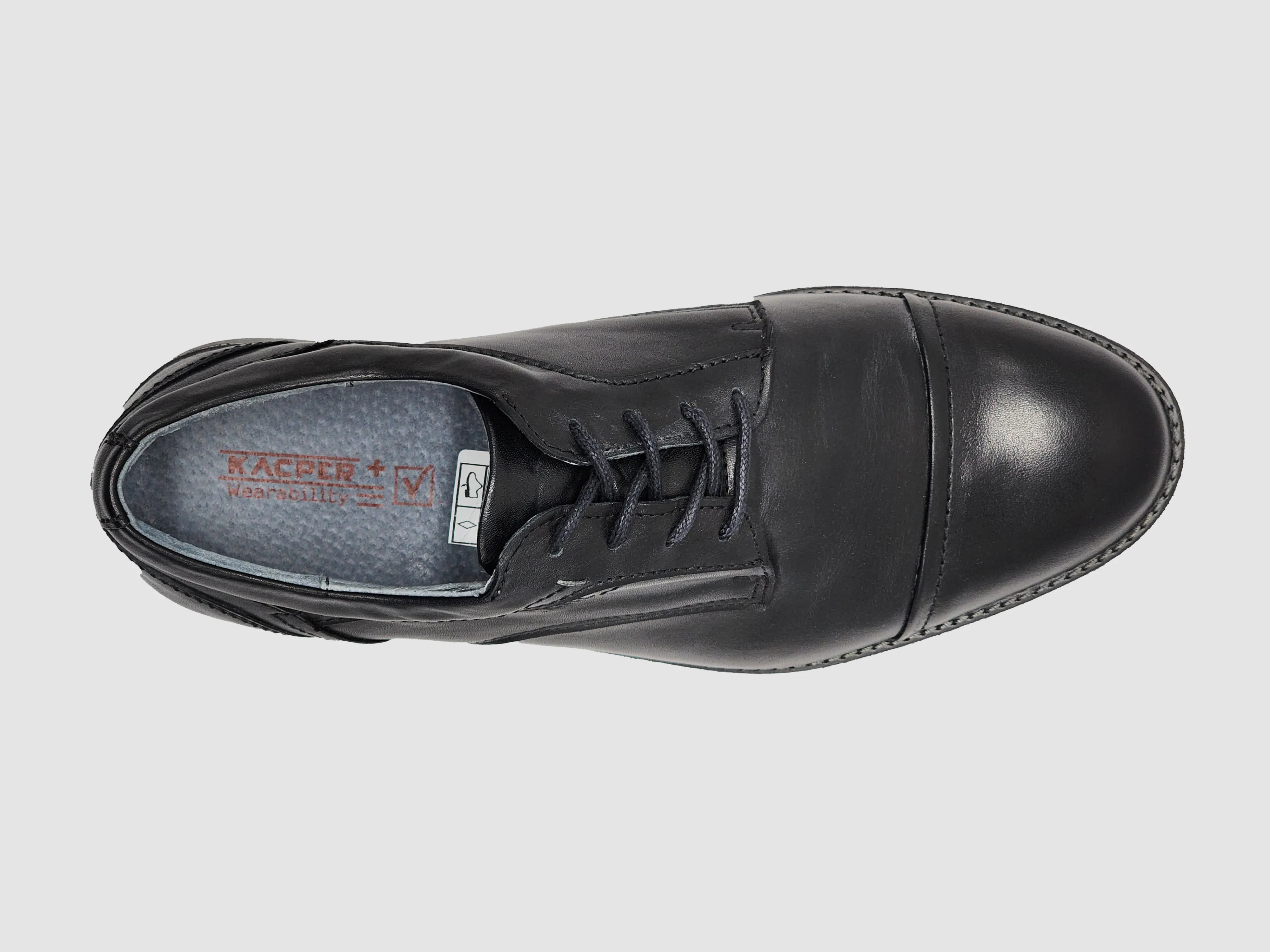 Men's Oxford Toe-Cap Leather Dress Shoes - Black