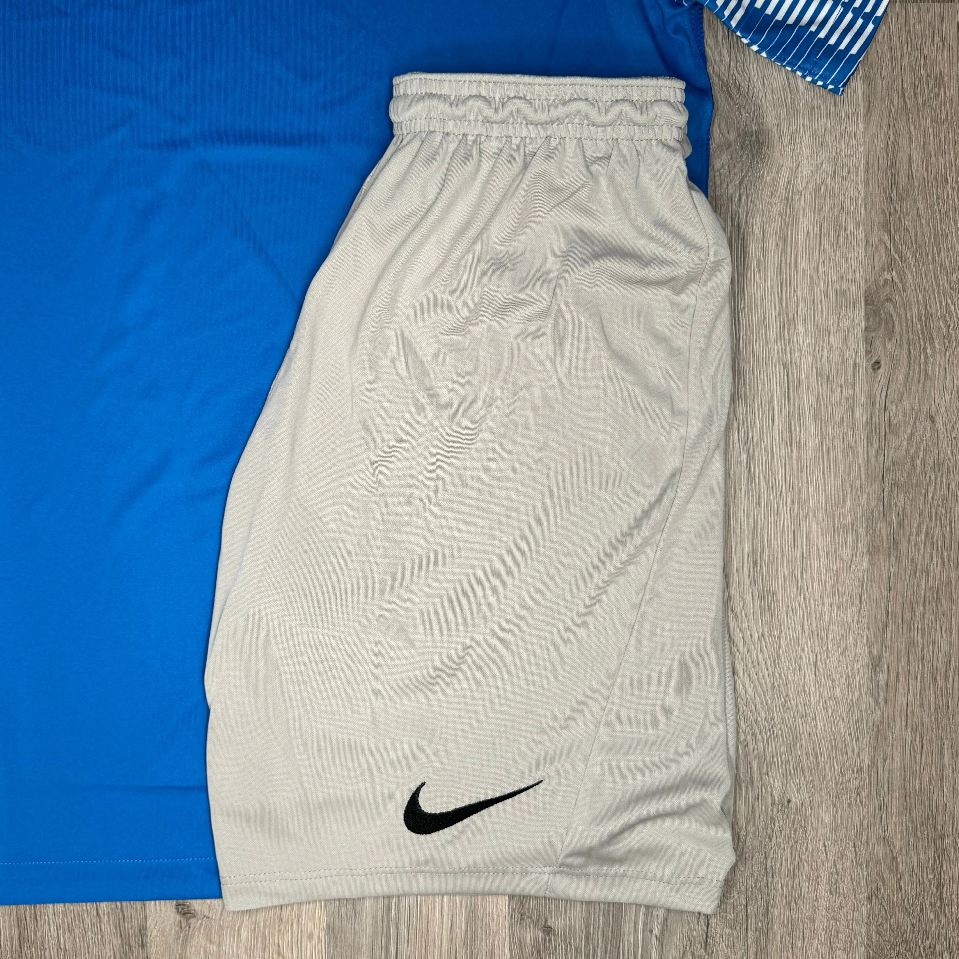 Nike Dri Fit Academy Set - Tee & Shorts - Blue / Grey (Junior)