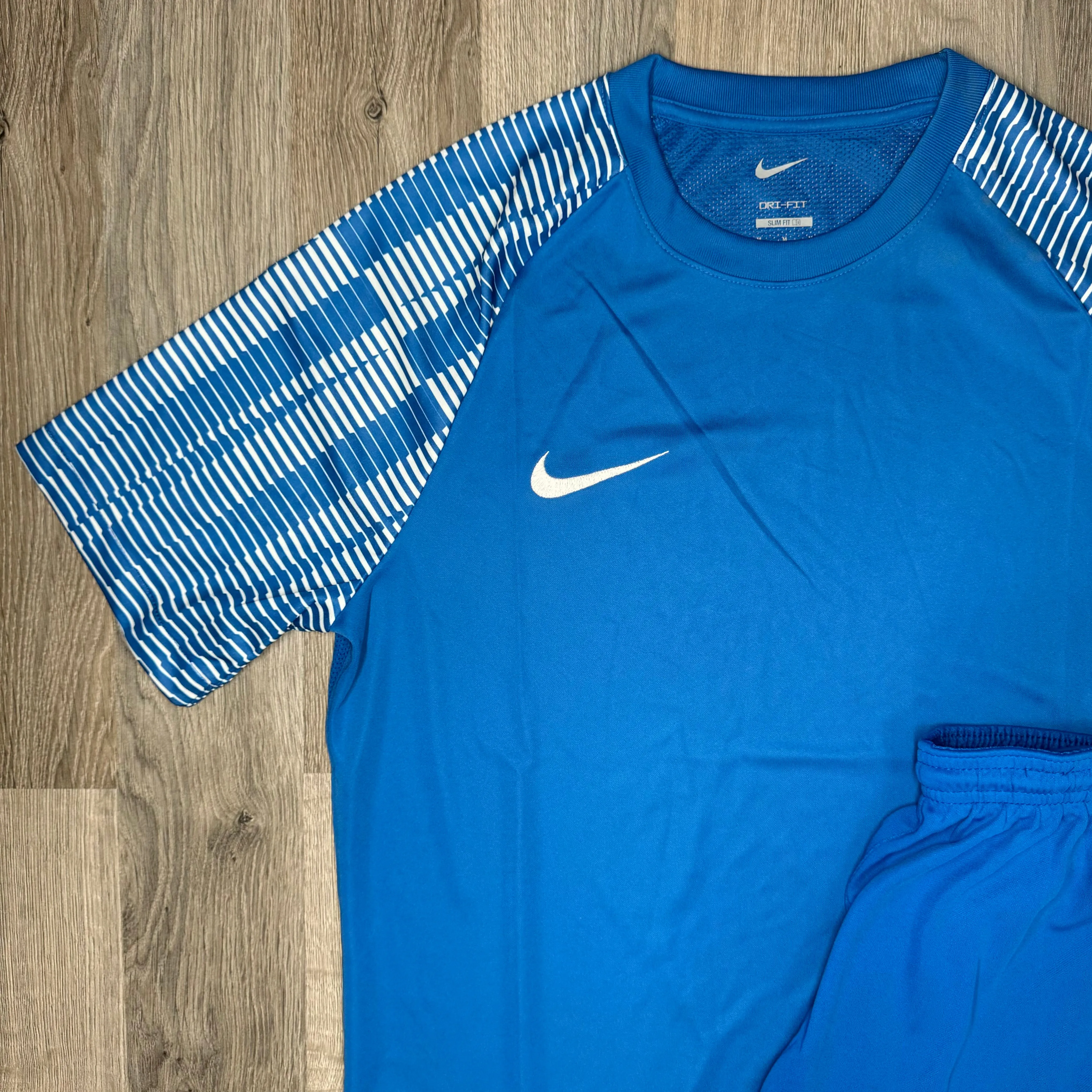 Nike Dri Fit Academy Set - Tee & Shorts - Blue (Junior)