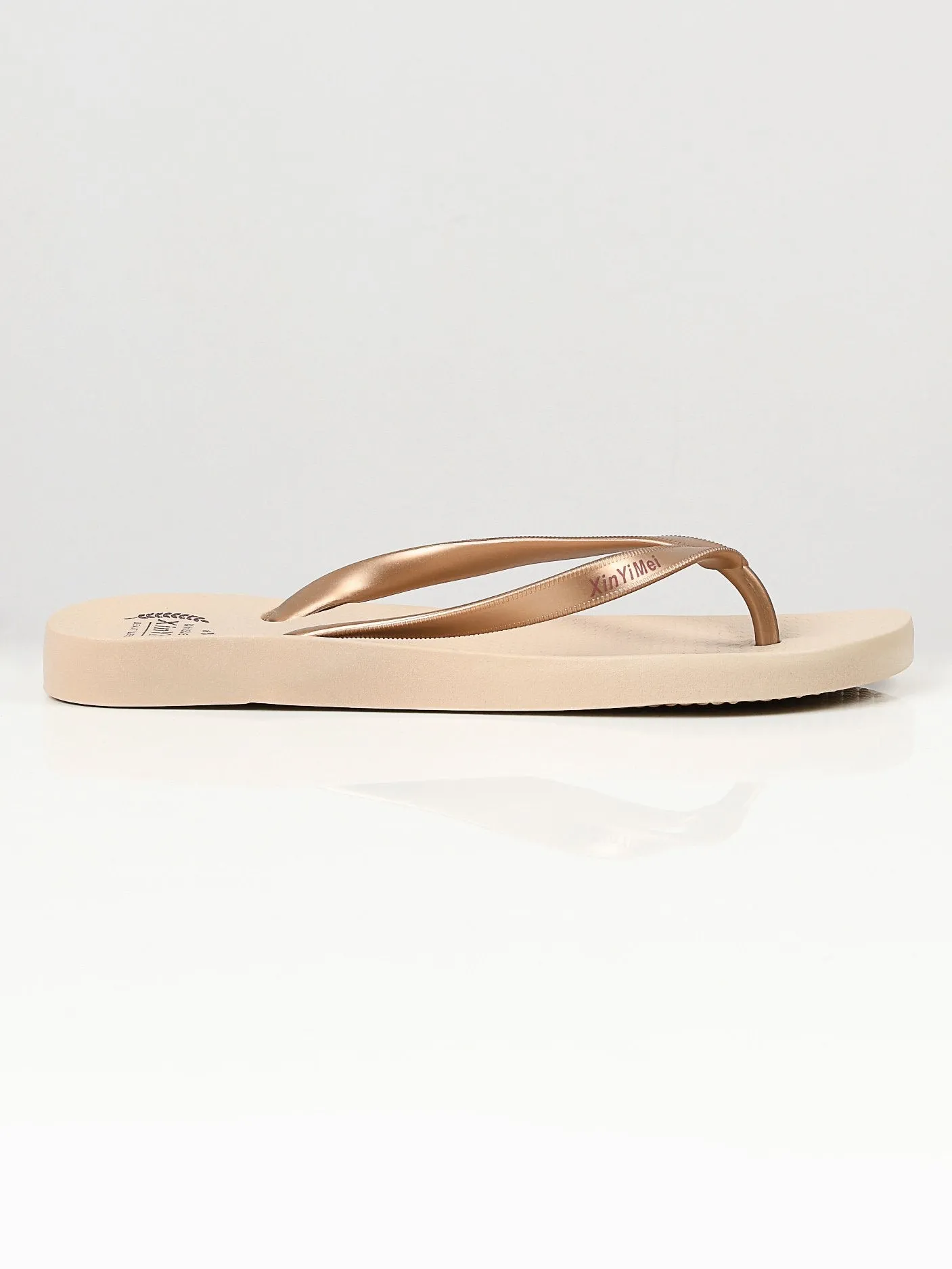 Plain Flip Flops - Gold