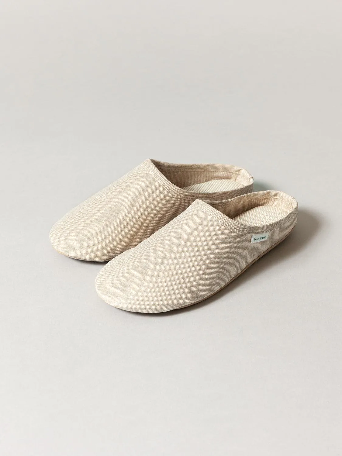 Sasawashi Japanese Room Shoes, Beige