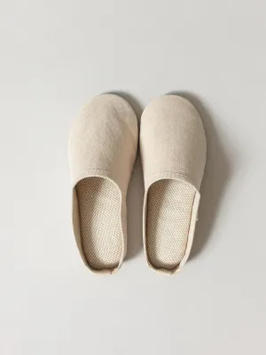 Sasawashi Japanese Room Shoes, Beige