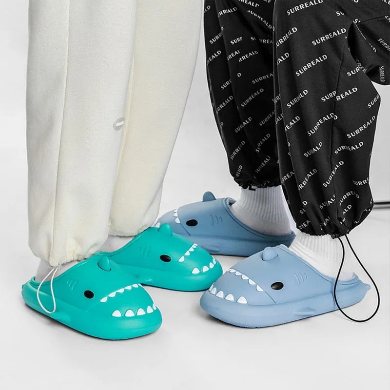 SHARKY'Z™️ - Adults Kids Winter Fuzzy Shark Slippers