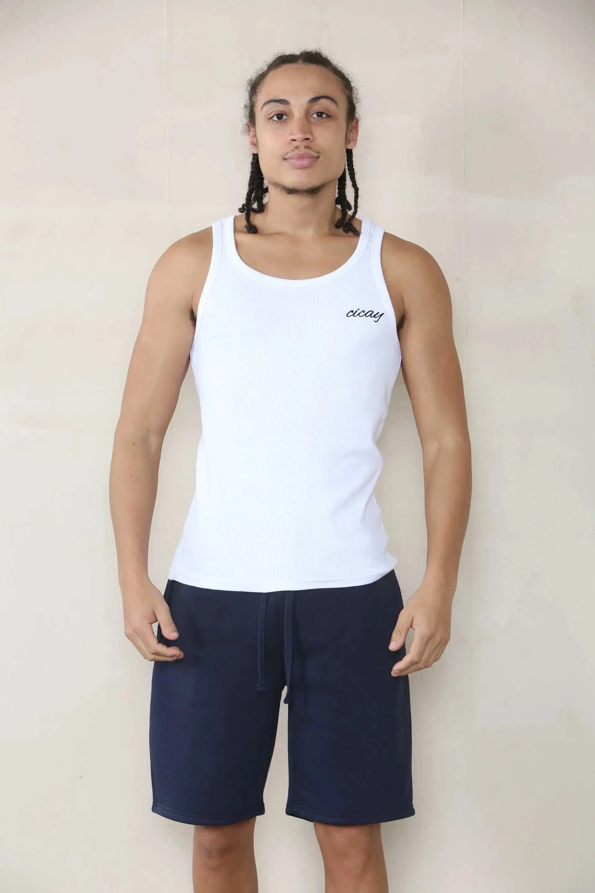 Slim Mid Length Jersey Short - Navy