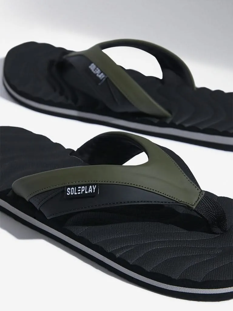 SOLEPLAY Olive Solid Flip-Flop