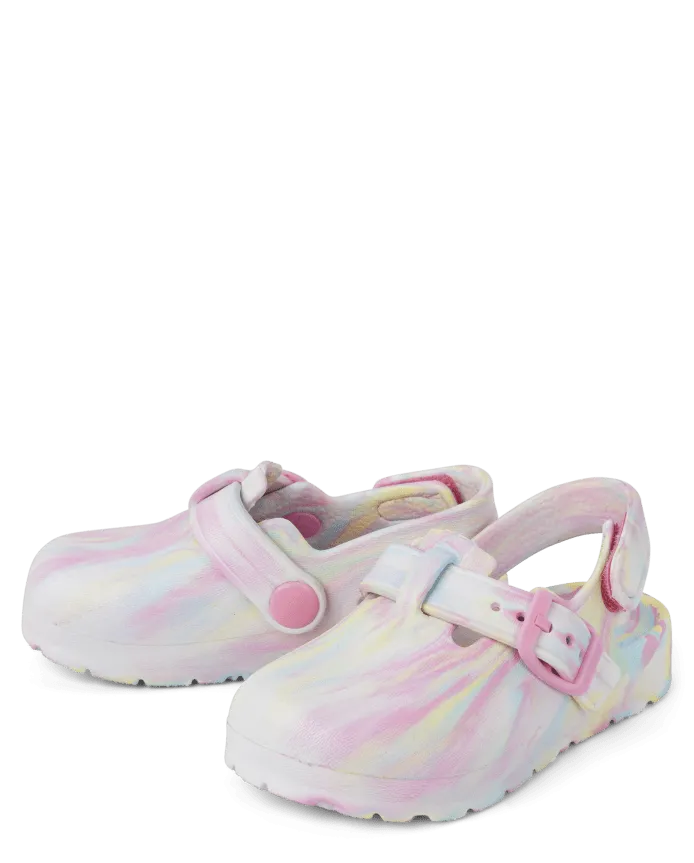 Toddler Girls Rainbow Clogs