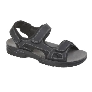 Urban Jacks Costello Black Mens Sandals