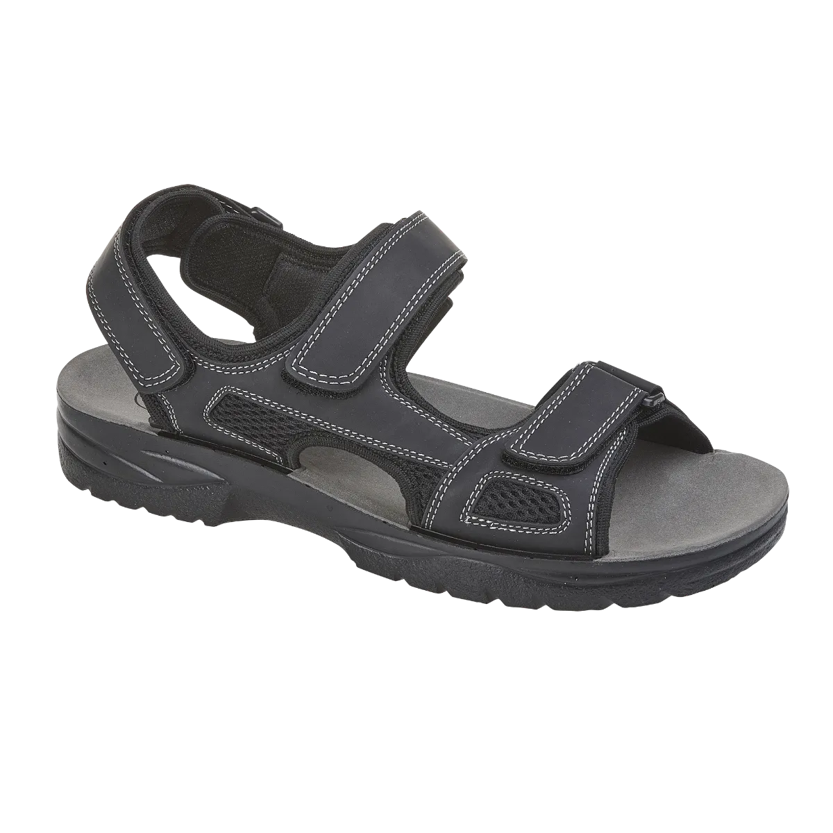 Urban Jacks Costello Black Mens Sandals