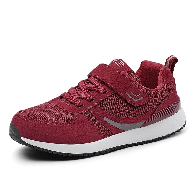 Women's breathable platform buckle tennis running sneakers