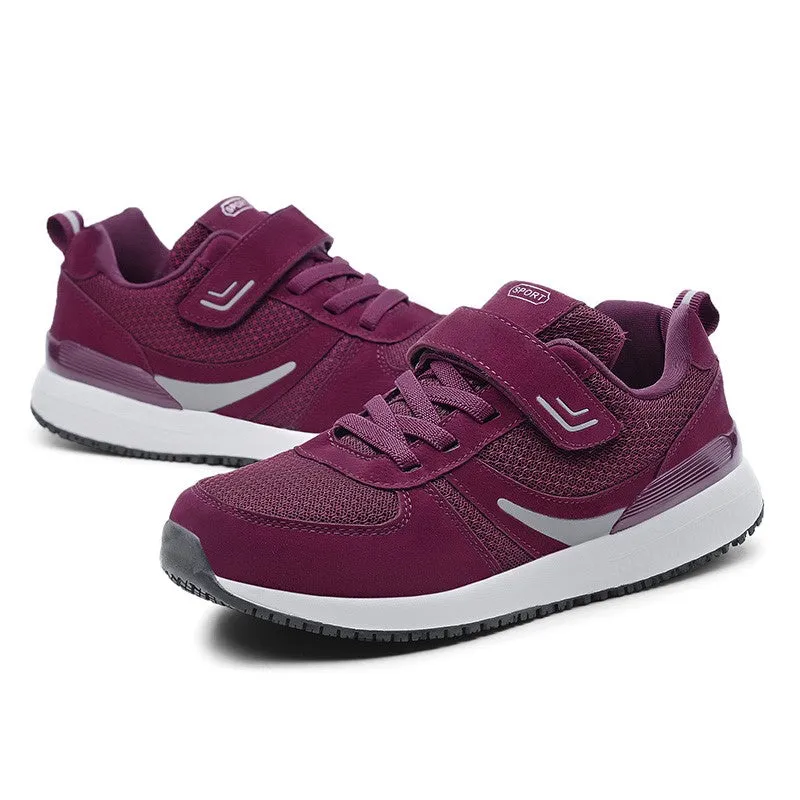 Women's breathable platform buckle tennis running sneakers