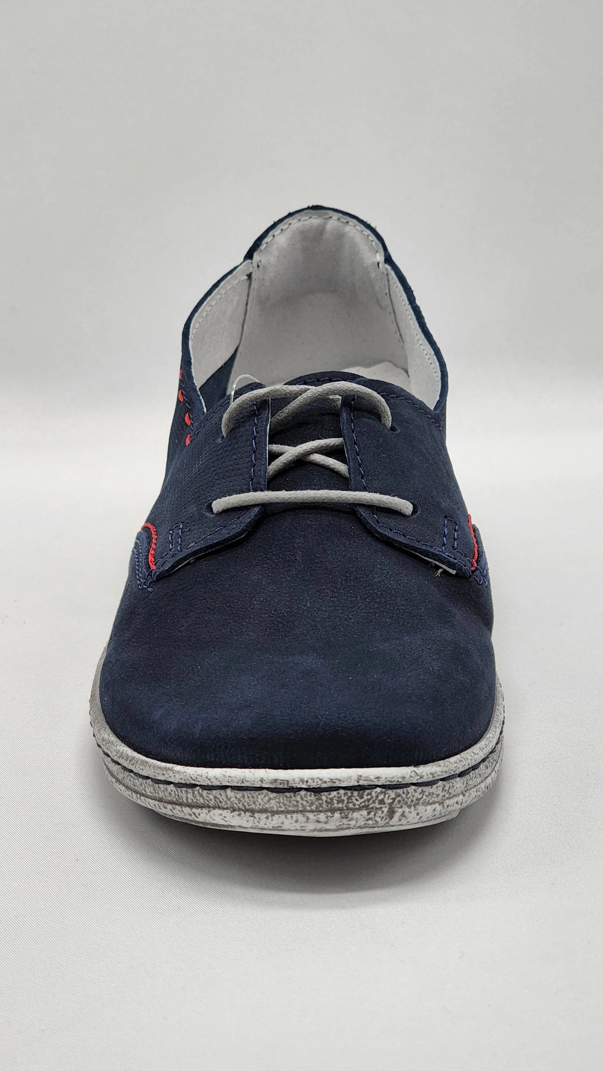 Women's Lightweight Navy Leather Low-Top Shoes